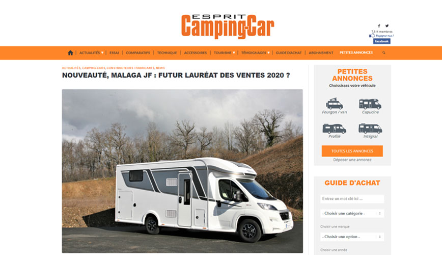 Article Malaga JF - Esprit Camping-car